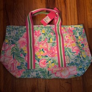 Lilly Pulitzer Pink Floral Tote